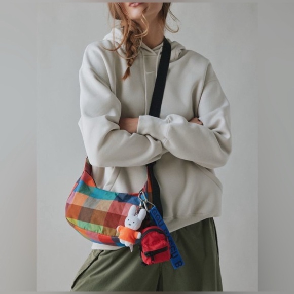 BAGGU Small Crescent Bag MADRAS - Picture 3 of 3